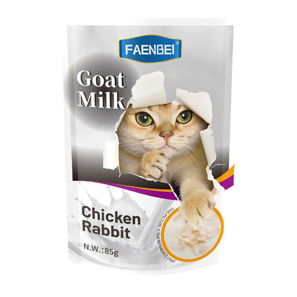 پوچ گربه فنبی با طمع مرغ و خرگوش در شیر بز