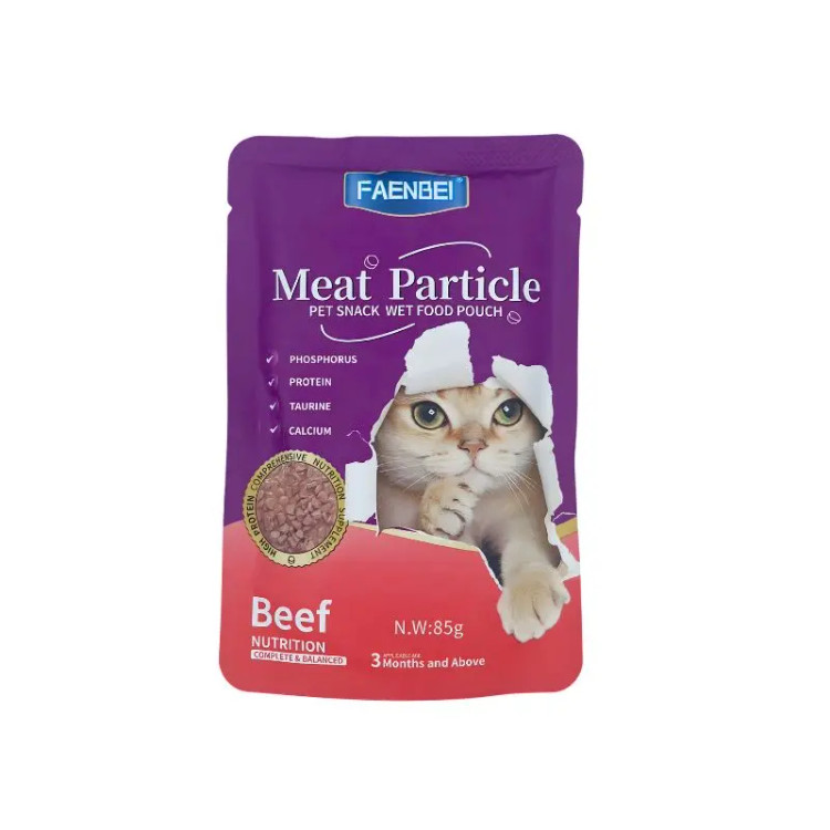پوچ فنبی گربه بالغ مدل چانکی طعم گوشت در سس 85 گرم