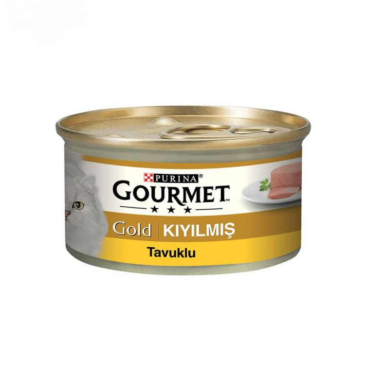 کنسرو گربه گورمه گلد پته با طعم مرغ (Gourmet Gold Pate With Chicken-Tavuklu) وزن 85 گرم