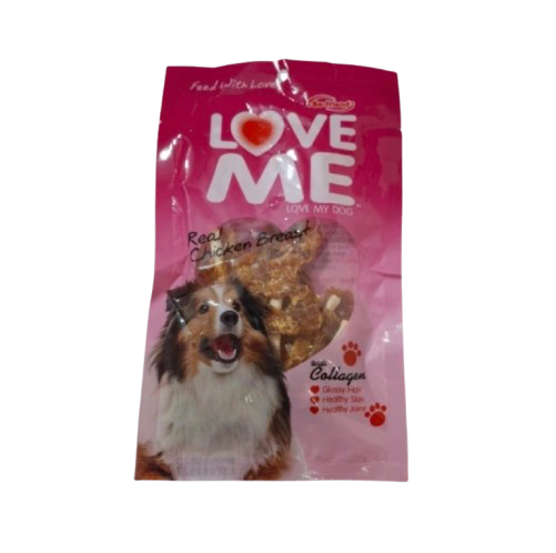 تشویقی سگ لاو می با طعم فیله ای Love Me وزن 60 گرم