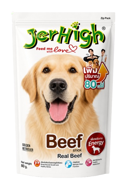 تشویقی سگ جرهای مدل Real Beef Stick با طعم گوشت گاو 60 گرم