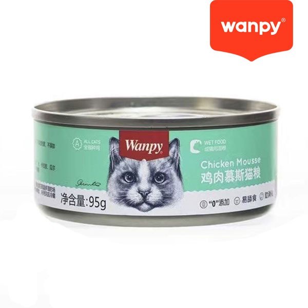 کنسرو پته گربه ونپی با طعم مرغ و جگر مرغ 95 گرم