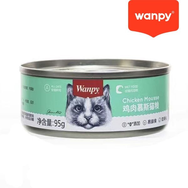 کنسرو پته گربه ونپی با طعم مرغ و جگر مرغ 95 گرم