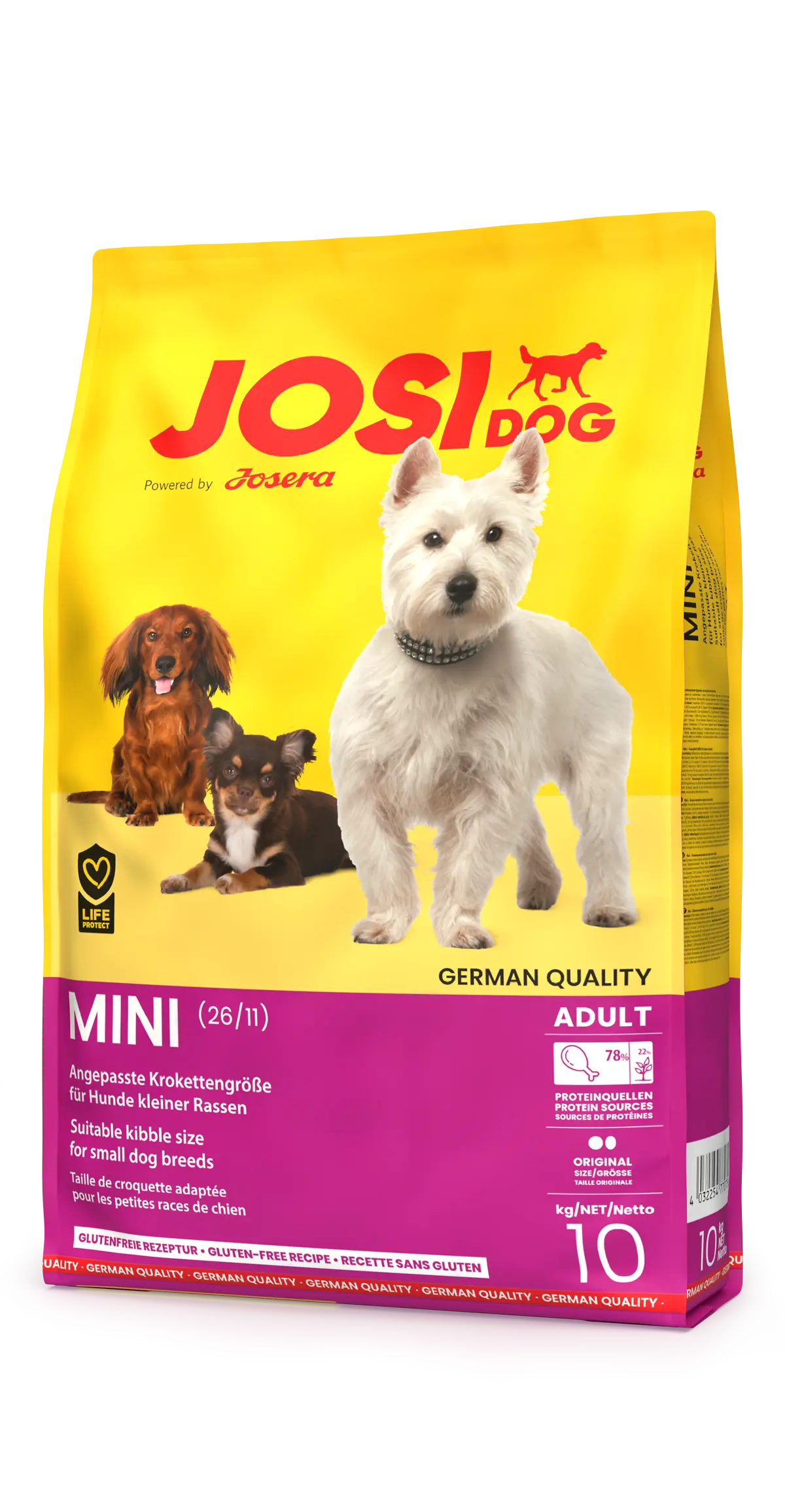 غذای خشک سگ جوسی‌داگ (JosiDog) Mini مخصوص سگ‌های بالغ نژاد کوچک وزن10 کیلوگرم