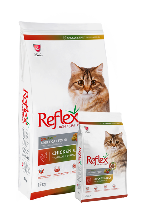 غذای خشک گربه رفلکس مولتی کالر با طعم مرغ وزن ۱ کیلوگرم (Reflex) Multi Colour Adult