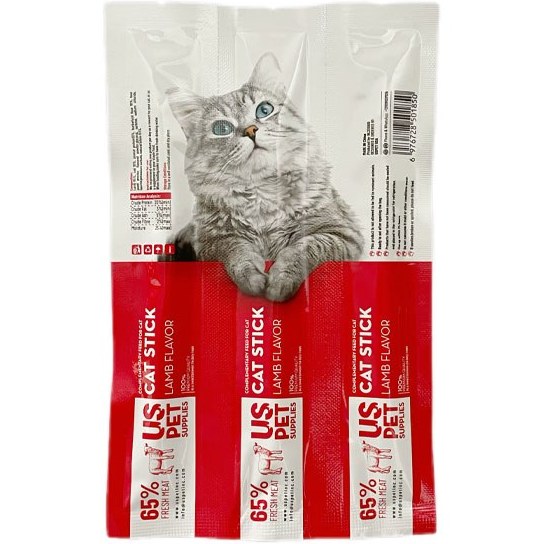 تشویقی مدادی گربه یو اس پت با طعم بره US PET Cat Stick