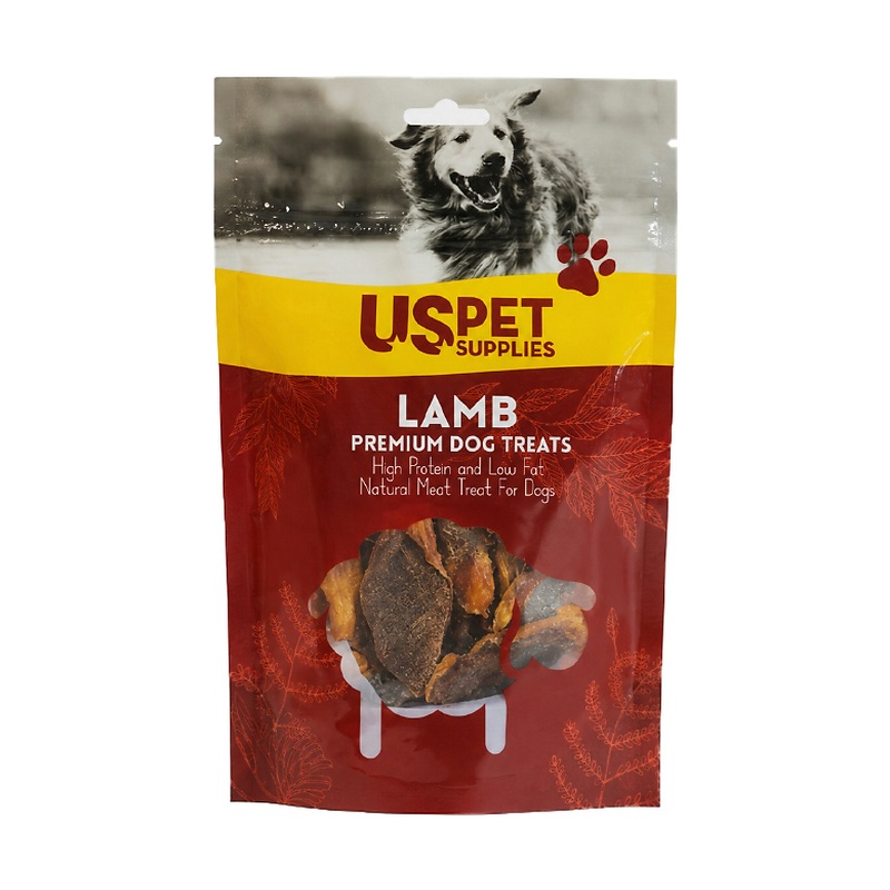 تشویقی سگ US PET مدل گوش خرگوشی با طعم گوشت بره ۱۰۰ گرم