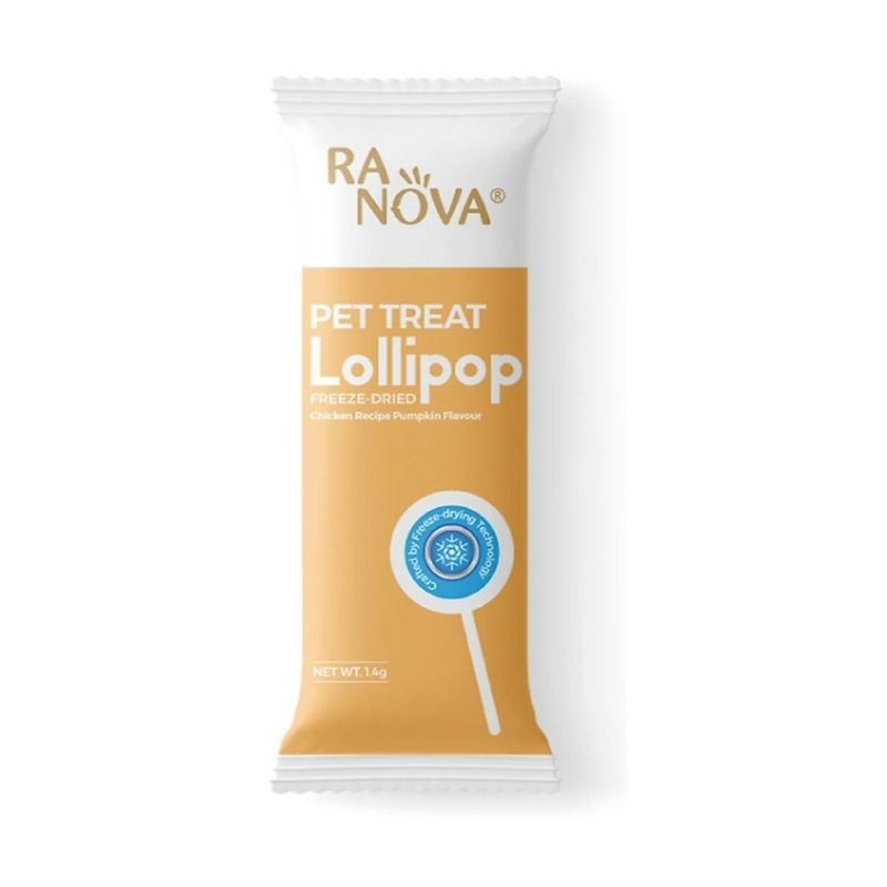 تشویقی آبنباتی گربه رانووا با طعم مرغ و کدو Ranova Delicious Pumpkin Lollipops