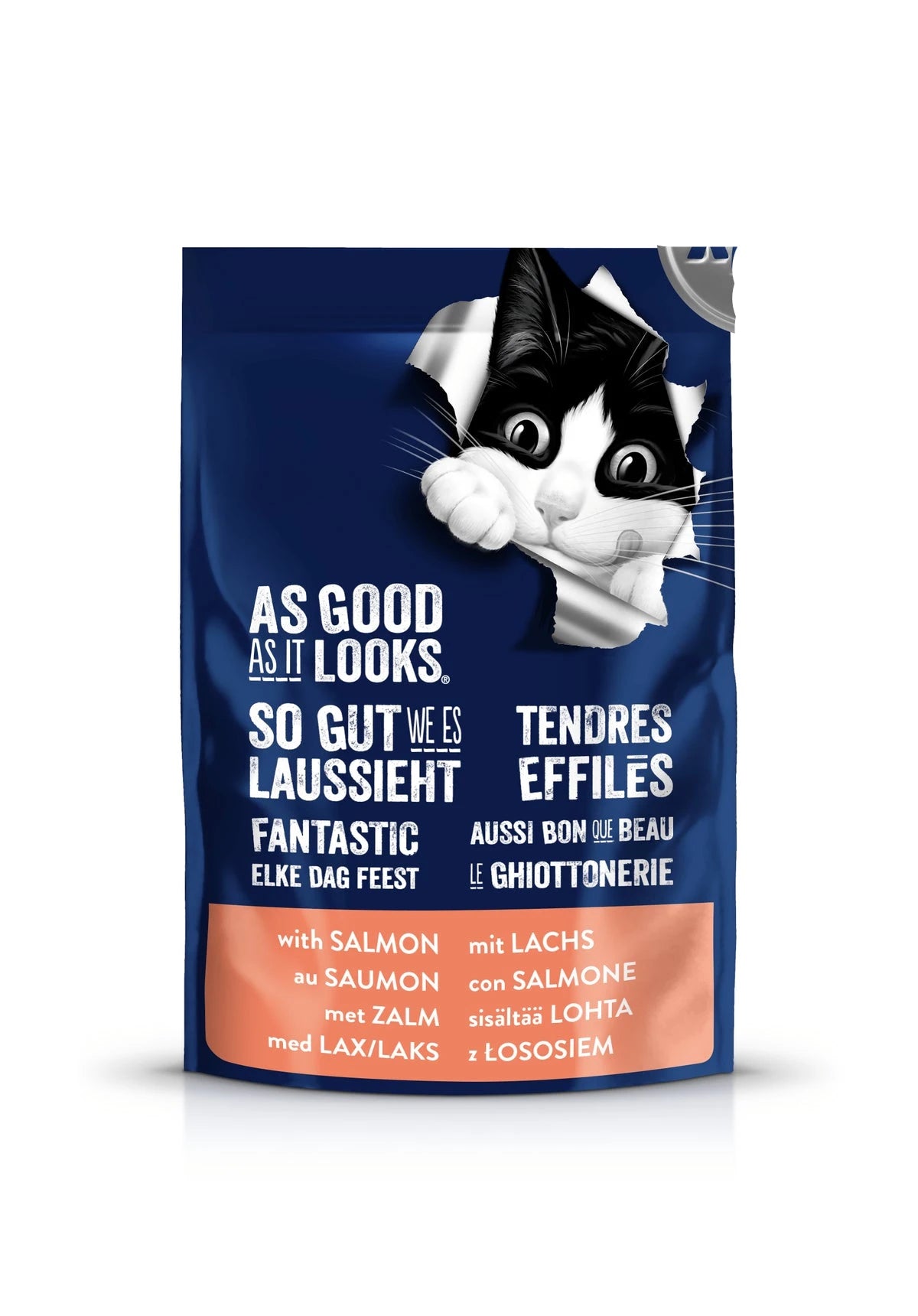 پوچ گربه فلیکس  As Good As It Looks Adult با طعم ماهی سالمون در ژله – ۸۵ گرم